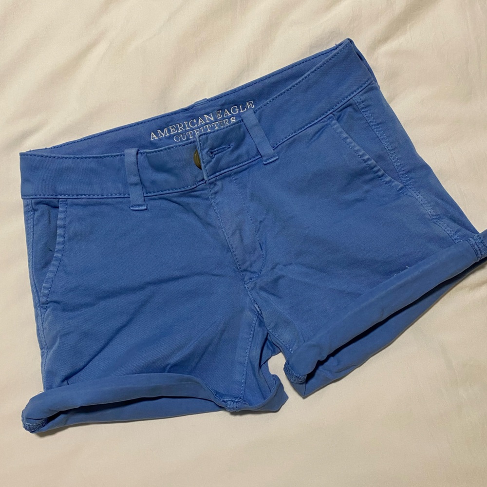 American Eagle Outfitters Midi Blue Shorts